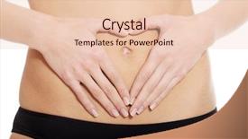  Presentation with shape heart - Beautiful theme featuring digestive - woman is having heart shape backdrop and a lemonade colored foreground