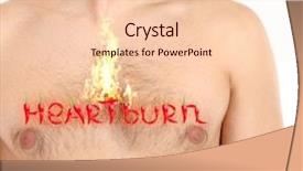  Presentation with heartburn - Cool new presentation with digestive tract - word heartburn made with red backdrop and a lemonade colored foreground