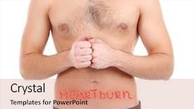  Presentation with heartburn - Presentation design featuring digestive tract - word heartburn made with red background and a coral colored foreground