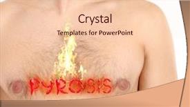  Presentation with heartburn - Cool new slides with digestive tract - word pyrosis made with red backdrop and a lemonade colored foreground