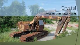  Presentation with chernobyl - Colorful PPT theme enhanced with digger lost city near chernobyl area modern ruins ukraine kiev region backdrop and a light blue colored foreground