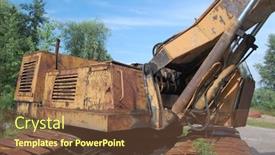  Presentation with chernobyl - Audience pleasing slide deck consisting of digger lost city near chernobyl area modern ruins ukraine kiev region backdrop and a tawny brown colored foreground