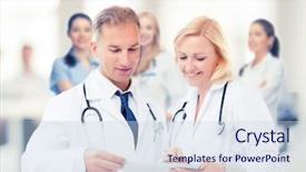  Presentation with healthcare technology - Amazing presentation theme having digi - healthcare and technology concept backdrop and a sky blue colored foreground