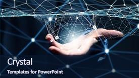  Presentation with futuristic - Beautiful presentation design featuring digital - wireless connection futuristic concept backdrop and a navy blue colored foreground