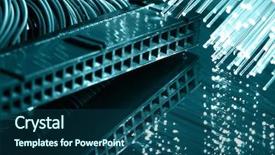  Presentation with fiber - Cool new PPT theme with digital age - fiber optics background with lots backdrop and a ocean colored foreground