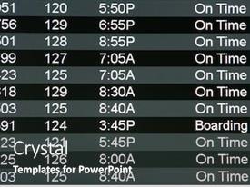Digital Airport Board Showing Arrivals PPT template 27 | CrystalGraphics