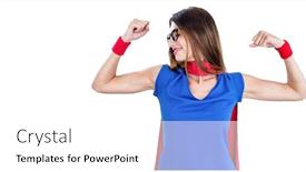  Presentation with public health covid - Beautiful theme featuring digital-animation-of-a-woman backdrop and a white colored foreground