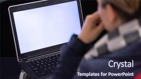  Presentation with business partner people joining hand - Beautiful slides featuring digital audience - business people hands typing backdrop and a wine colored foreground