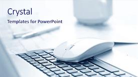  Presentation with digital printing - Colorful PPT layouts enhanced with digital printing - computer mouse near keyboard backdrop and a sky blue colored foreground