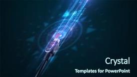  Presentation with electric cable - Audience pleasing slide deck consisting of power plug compass - glowing electric cable close-up backdrop and a navy blue colored foreground