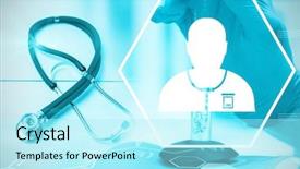  Presentation with digital image - Colorful slide deck enhanced with digital background with doctor sign backdrop and a  colored foreground