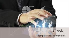  Presentation with financial - Colorful presentation theme enhanced with words on a paper sticker backdrop and a light gray colored foreground