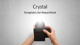  Presentation with police shooting a pistol - Slide set enhanced with digital camera - naked hand photo shooting background and a light gray colored foreground