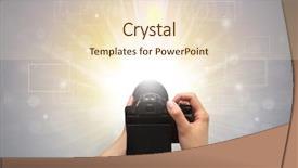  Presentation with digital - PPT theme featuring background iso - naked hand taking picture background and a lemonade colored foreground