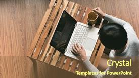  Presentation with work secretary asia - Cool new PPT layouts with digital china - concept of woman work backdrop and a tawny brown colored foreground