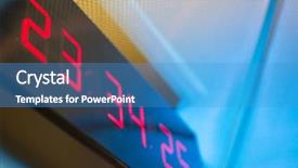  Presentation with clock - Presentation with digital clock on the wall background and a teal colored foreground