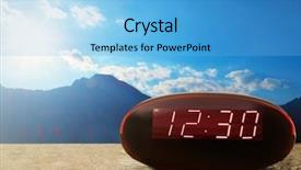  Presentation with sky blue - Amazing presentation design having digital clock showing 12 30 backdrop and a light blue colored foreground