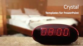  Presentation with clock - Theme enhanced with digital clock showing 8 00 background and a red colored foreground