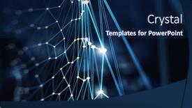  Presentation with high tech - Slide set featuring code electronic high tech background background and a navy blue colored foreground