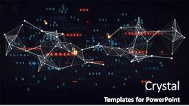  Presentation with high tech - PPT theme consisting of digital code electronic high tech background background and a black colored foreground