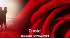 Presentation with analog to digital convertion - Slide deck having valentine's love transition rose background and a wine colored foreground