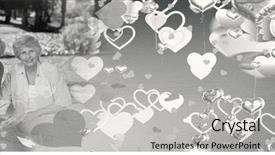  Presentation with rustic wedding love hearts - Slides with valentine's love transition hearts background and a light gray colored foreground