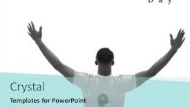  Presentation with digital image - PPT theme consisting of digital-composite-image-of-african background and a sky blue colored foreground