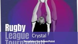  Presentation with team athlete - Presentation theme having digital-composite-image-of-caucasian background and a violet colored foreground