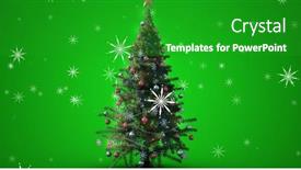 Presentation with snowflakes - Slides with digital-composite-image-of-decorated background and a shamrock green colored foreground