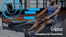  Presentation with digital image - Slide deck having digital composite image of fit background and a  colored foreground