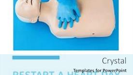  Presentation with cardiac arrest - Theme with digital-composite-image-of-man background and a arctic colored foreground