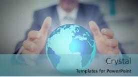  Presentation with business networking - Audience pleasing theme consisting of digital-composite-image-of-mid backdrop and a light blue colored foreground