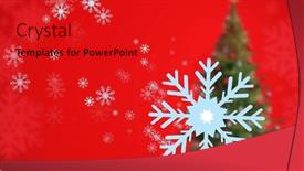  Presentation with snowflakes - Slides with digital-composite-image-of-snowflakes background and a  colored foreground