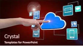  Presentation with digital image - Slide set with digital-composite-image-of-woman background and a wine colored foreground