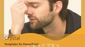  Presentation with digital healthcare - Slide deck consisting of digital-composite-image-of-worried background and a gold colored foreground