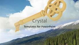  Presentation with floating - PPT theme having digital composite of 3d key background and a lemonade colored foreground