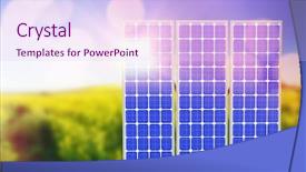  Presentation with solar panel - Amazing slide deck having digital composite of 3d solar backdrop and a sky blue colored foreground