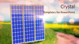  Presentation with solar panel - Presentation design consisting of digital composite of 3d solar background and a lemonade colored foreground