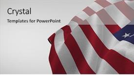  Presentation with usa flag - Slide set having digital composite of 3d usa background and a light gray colored foreground