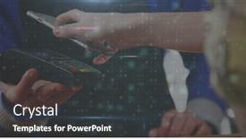  Presentation with scanning - Presentation theme enhanced with digital-composite-of-a-cashier background and a dark gray colored foreground