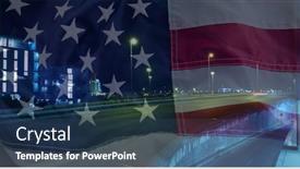  Presentation with american flag - Slide deck having digital-composite-of-american-flag background and a  colored foreground