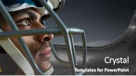  Presentation with football goal post american field - Theme with digital composite of american football background and a dark gray colored foreground