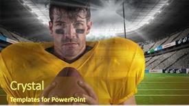  Presentation with grunge american football field - Amazing slides having digital composite of american football backdrop and a tawny brown colored foreground