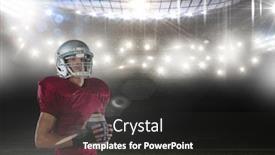  Presentation with american football - Audience pleasing theme consisting of digital composite of american football backdrop and a dark gray colored foreground