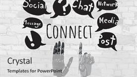  Presentation with sleep digital media - PPT layouts consisting of digital composite of android hands background and a light gray colored foreground