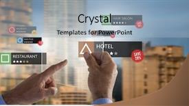  Presentation with augmented reality - Audience pleasing presentation consisting of digital composite of app review backdrop and a light blue colored foreground