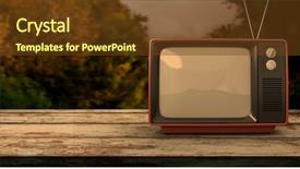  Presentation with autumn wood - Beautiful PPT theme featuring digital composite of autumn landscape backdrop and a tawny brown colored foreground