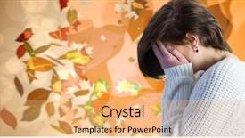  Presentation with fall leaves border autumn - PPT layouts consisting of digital composite of autumn leaves background and a  colored foreground