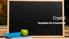  Presentation with autumn wood - Cool new slides with digital composite of autumn trees backdrop and a black colored foreground