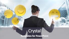  Presentation with servers - Cool new slide set with digital composite of back backdrop and a dark gray colored foreground